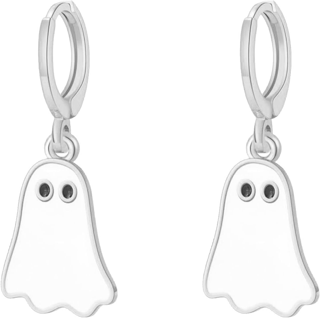 Halloween Ghost Hoop Earrings Spooky Cute Fun Ghost Dangle Earrings for Women Costume Party Accessories