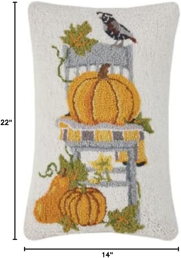 Peking Handicraft - Pumpkin Chair 14"x22" Pillow