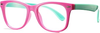 COASION Kids Clear Glasses for Little Girls Boys, Geek Fake Nerd Eyeglasses for Costume Age 3-12