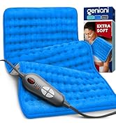 GENIANI Double Sided XL Heating Pad Electric for Lower Back Pain & Period Cramps Relief, Heat Pad...