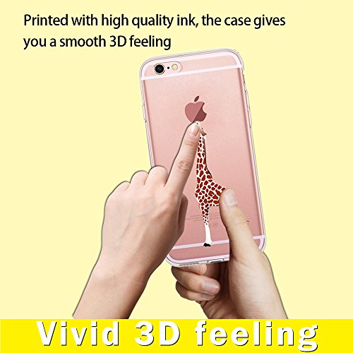 Doramifer Iphone 6 Case, Iphone 6S Case, Funny Series Protective Case [Anti-Slip] [Good Grip] With Aesthetic 3D Print Soft Back Cover For Iphone 6/6S (Eating Giraffe) #TOP3