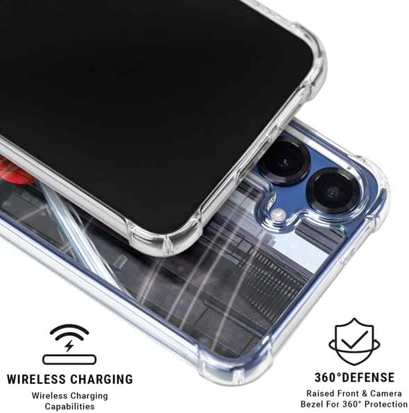 Skinit Clear Phone Case Compatible with Galaxy S25 FE - Officially Licensed Marvel Spiderman Web Throw Design