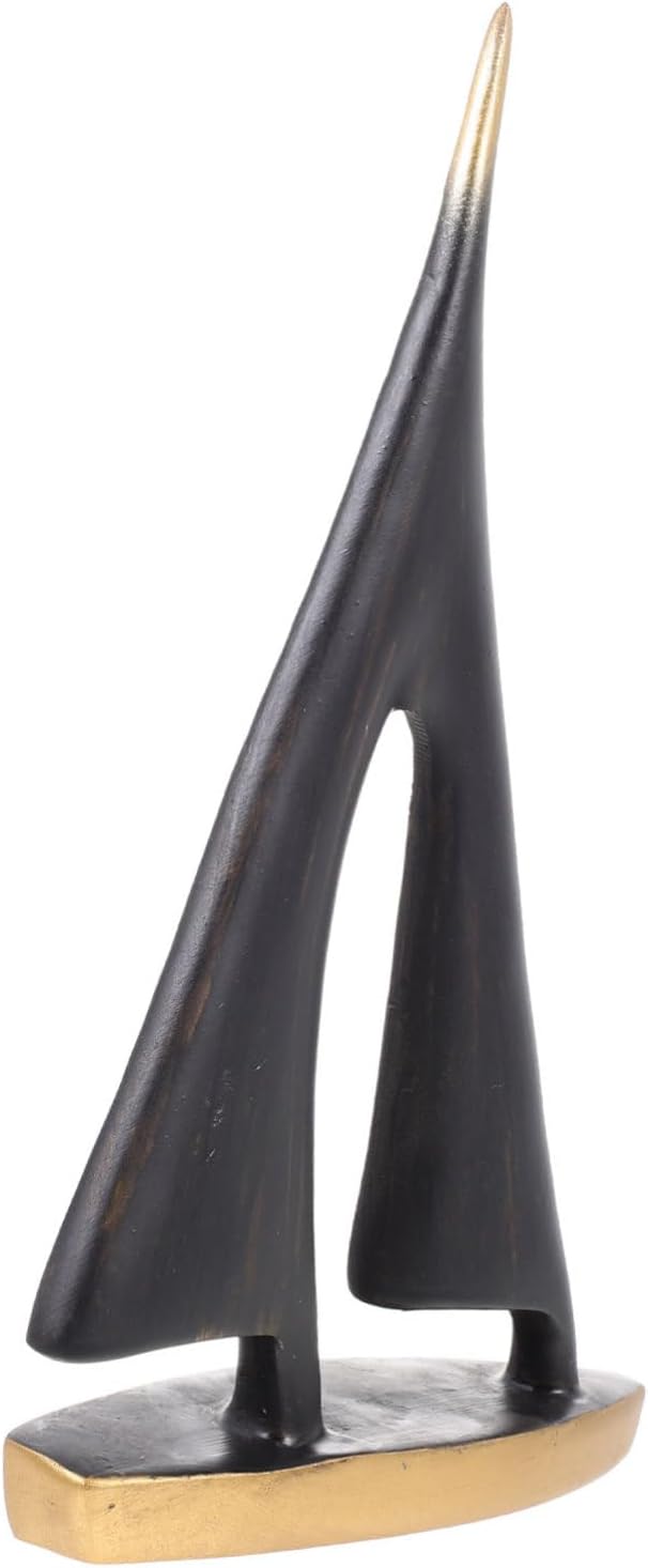 Retro Resin Sailboat Figurine Nautical Home Decor for Desktop Vintage Sailing Ship Ornament Detailed Craftsmanship for Coastal Themed Decoration