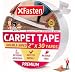 XFasten Double Sided Carpet Tape for Area Rugs, Residue-Free, 2-Inch x 30 Yards; Wood Safe 2 Faced Rug Tape for Carpet to Floor and Rug to Carpet Applications