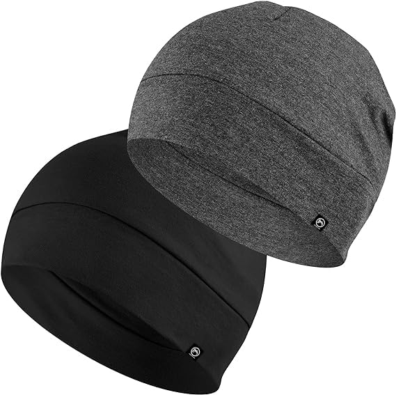 Cotton Skull Caps for Men Women, Lightweight Beanie Sleep Hats Breathable Helmet Liner-image-13