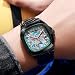 Imagen de DAXIAOYU Reloj mecánico cuadrado creativo con esfera grande totalmente automático para hombre