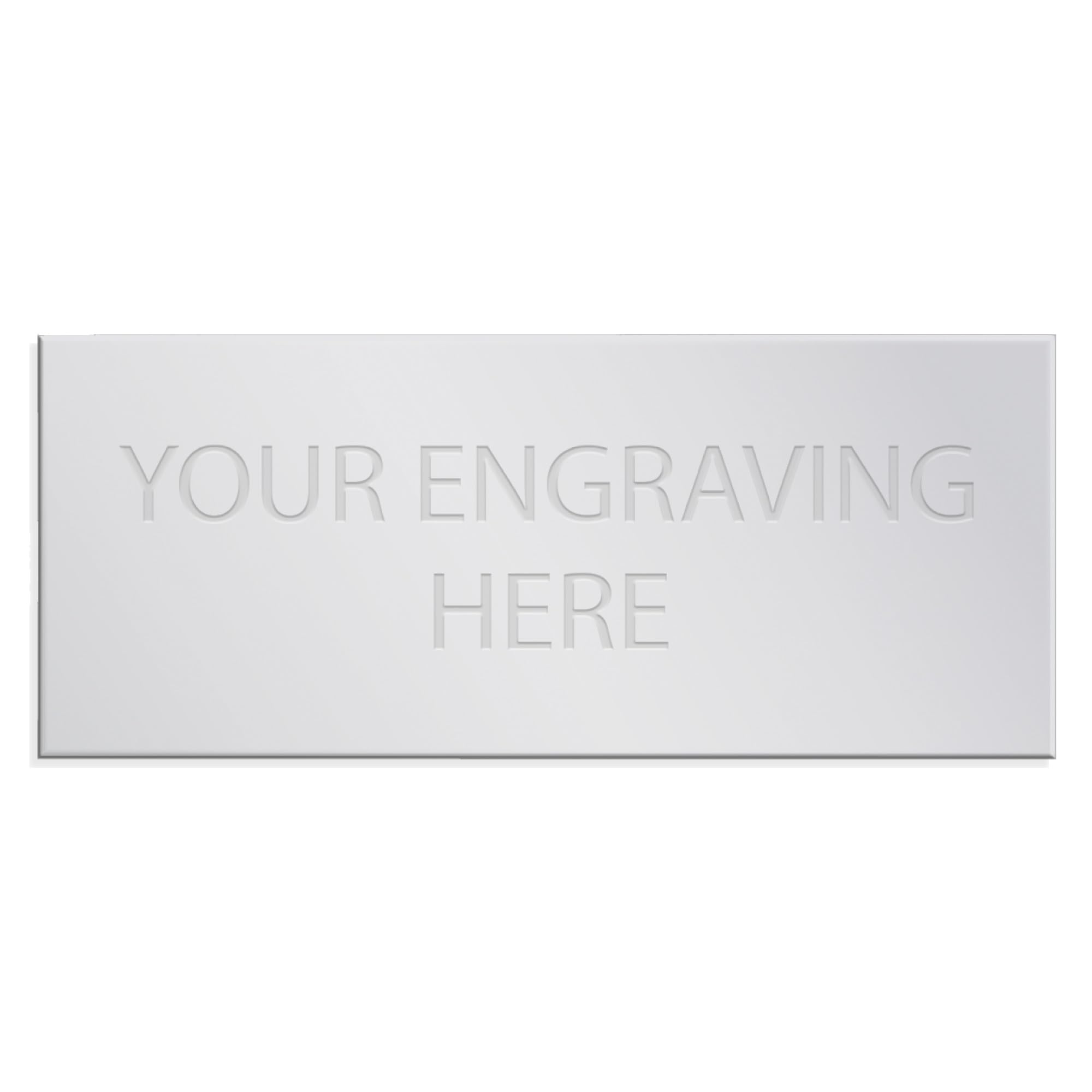 TROPHIESPLUSMEDALS Silver Engraving Plate Square Cut - Self-Adhesive Metal | 60 x 25mm | Trophy & Plaque Personalisation