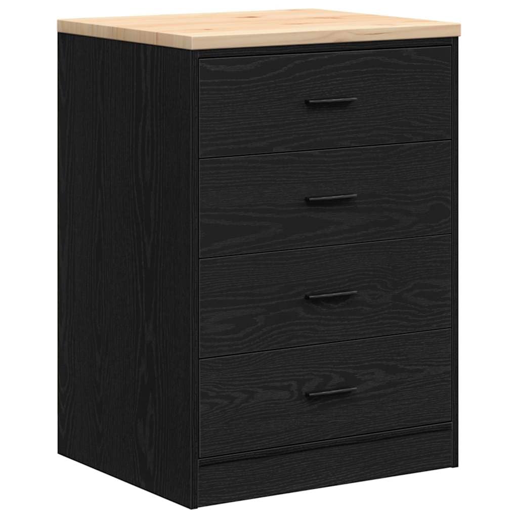 Générique Armoires de Garage 2 pcs Noir Bois d'ingénierie,Entreprise & Industrie,Stockage Industriel,Armoires industrielles,Noir,39.35 KG,3328333