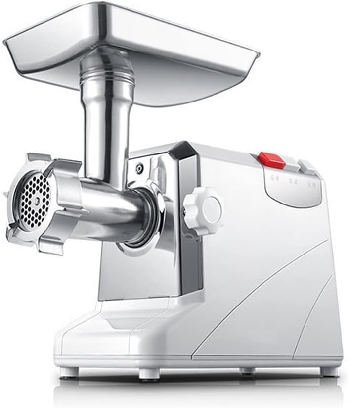 Automatic Meat Grinder Desktop Meat Grinder Stainless Steel Small Commercial Meat Grinder Stainless Steel Household(White-Fruit peach5,EU)