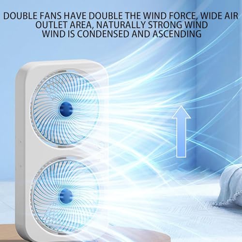 Ventilateur de bureau USB double tête refroidisseur silencieux - 4