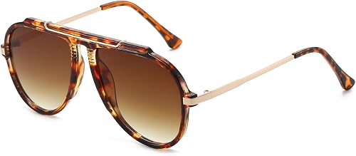 SUNBSR Oversized Aviator Sunglasses for Women Men 2026 Retro
