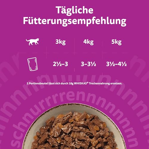 WHISKAS PURE DELIGHT Nassfutter in Gelee 24 x 85g Klassisches Ragout (4 Packungen) 48 Portionsbeutel – Ansicht 6