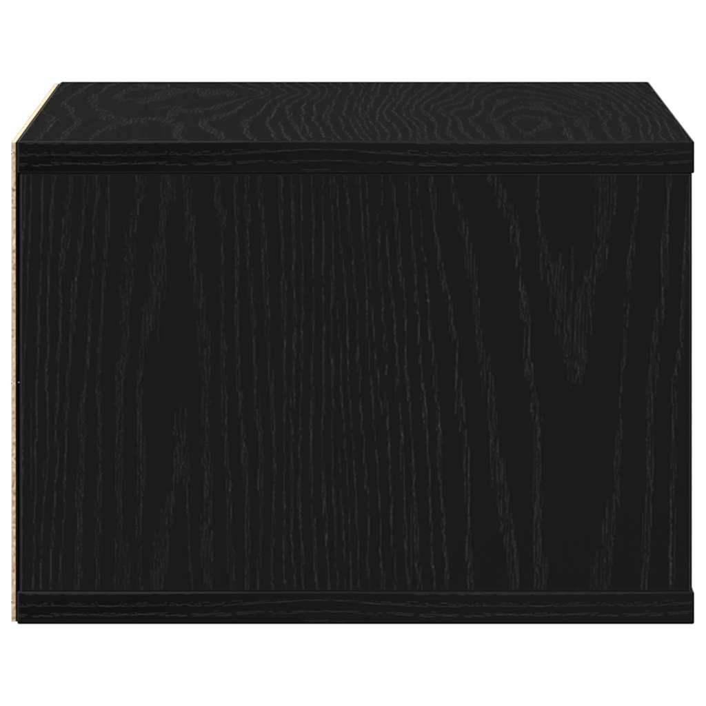 Supporto per stampante, nero, effetto rovere, in legno, 40 x 32 x 22,5 cm, per stampanti, accessori, spazio di archiviazione, tavolo stabile per ufficio e home office