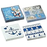 PAPIERSERVIETTEN: Mit unserem praktischen 4er Set haben Sie immer genügend Servietten zur Hand und können sich voll und ganz auf das Essen und Ihre Gäste konzentrieren.