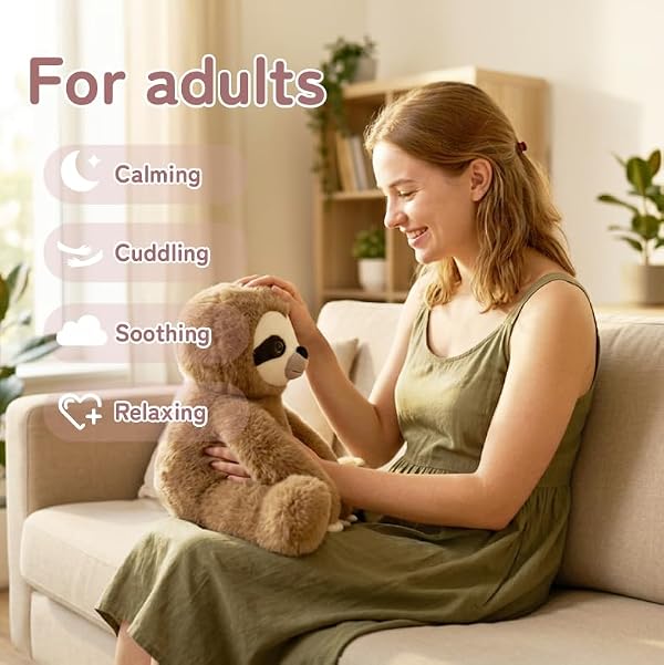 Niuniu Daddy Weighted Stuffed Animals, 14 in 3.5 lbs, Sloth Plush for Kids by Niuniu Daddy - Used condition - Image 2