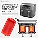 Air Fryer Silicone Loaf Pans for Ninja Foodi Dual Basket DZ201 8qt Baking Set, Non-Stick Bread Cake Pan, Fits 2-Basket Airfryer, Ninja Foodi, Cosori, Chefman, PowerXL, Dash, BPA Free