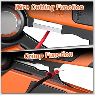 Preciva Pinza Spelafili Automatica Professionale 3 in 1, Attrezzo Multiuso per Spelatura, Taglio e Crimpatura di Cavi Elettrici 0.2-6mm²