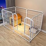 QJM Corral para Perros,corralito para Perros Conejo Conejillo De Indias Parque Infantil para Cachorros De Alta Resistencia para Perros, Gatos, Conejos, Interiores/Exteriores, 6 Paneles