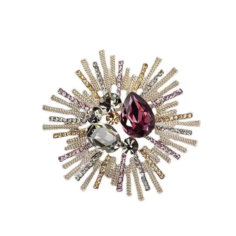 Flowers Anti Exposure Sewing Free Coat Suit Safety Pin Brooch For Garments-image-4