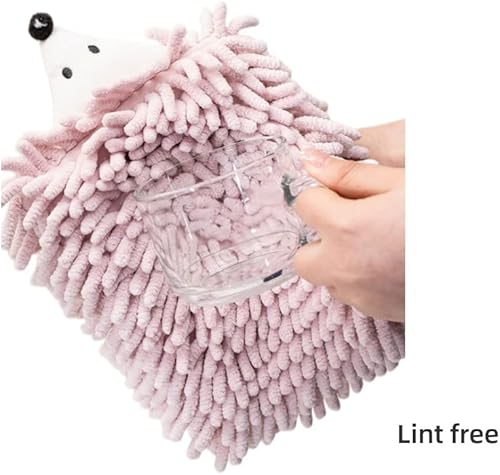 Miniatura 4 de Paquete de 3 toallas de felpilla de doble cara, toallas de mano de cocina para colgar, de secado rápido, lindas y mullidas en grispúrpurarojorosa