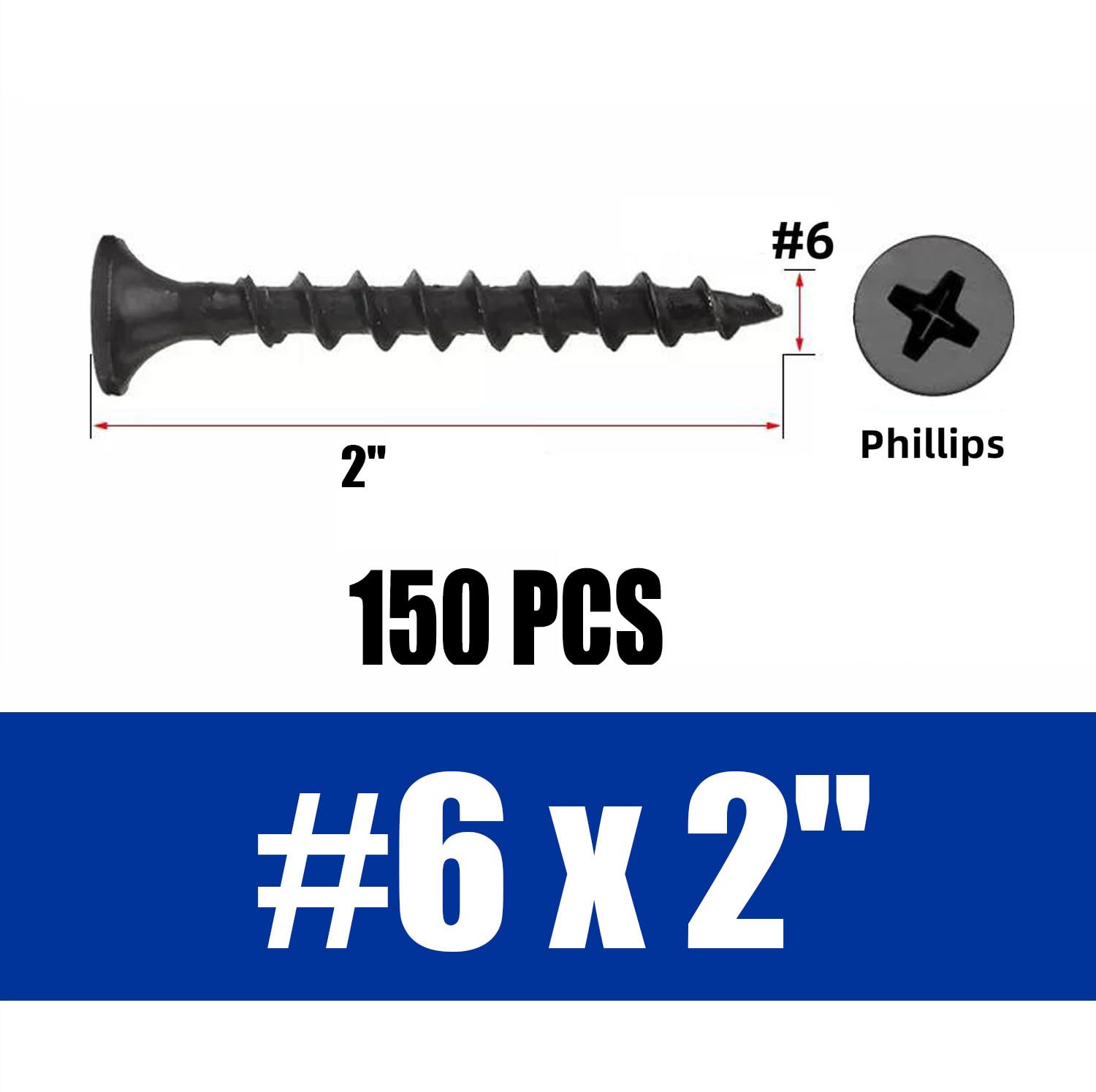 Drywall Screws #6 - 150 Pack -2 Drywall Screws #6 - 150 Pack -2