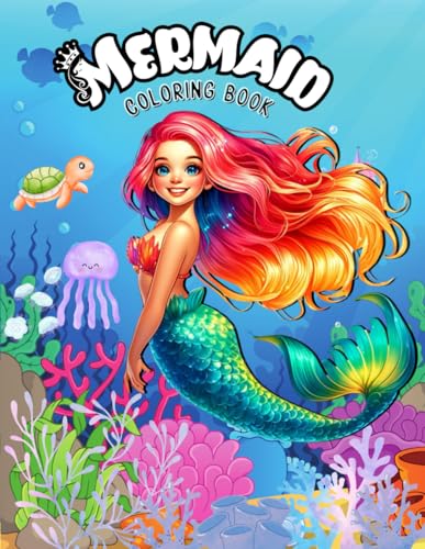 Mermaid Coloring Book for Kids 4 - 9 years old
