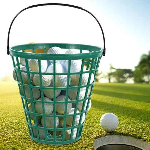 Panier de rangement pour balles de golf nylon vert capacité 75 balles