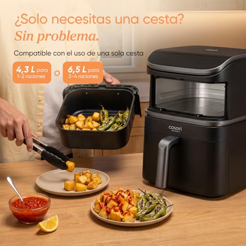 Miniatura 3 de Cosori Freidora de Aire 10,8 L Turbo Tower, Doble Cesta Vertical
