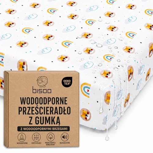 Bisoo Magic Sheet 55x90 Lwy Prześcieradło z gumką do łóżeczka dostawnego