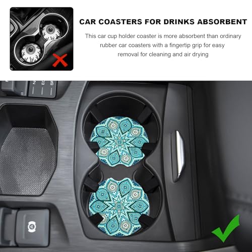 4 posavasos cerámicos absorbentes para autos miniatura 4