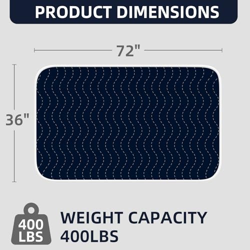 Image of Ultra-Absorbent Extra Large Washable Waterproof Bed Pads 36 inchX72 inch Reusable, Leakproof Incontinence Bed Pads for Adults, Babies & Pets , Waterproof Bed Wetting Pads & Sheet Blanket(Blue)