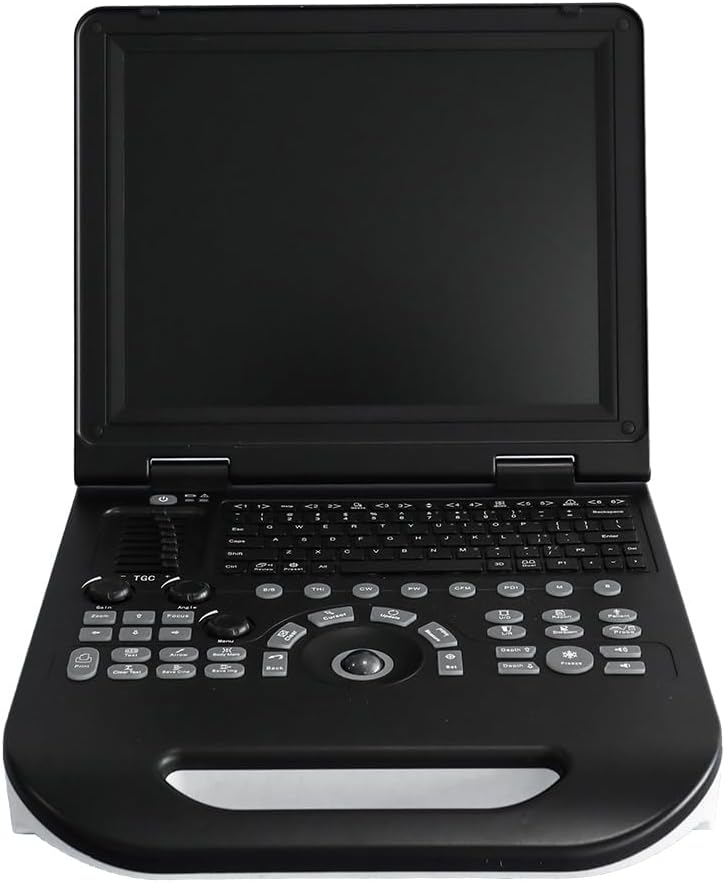 Veterinary Ultrasound Machine, 15" HD LCD Portable B-Ultrasound System with 3 Probes (Convex, Linear, Micro-Convex) for Animal Pregnancy Diagnosis, Veterinary Clinic Equipment