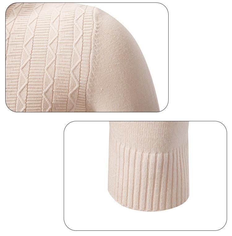 Mens Quarter Zip Pullovers Slim Fit Mock Neck Polo Sweaters in Knitted for a Stylish & Comfortable4