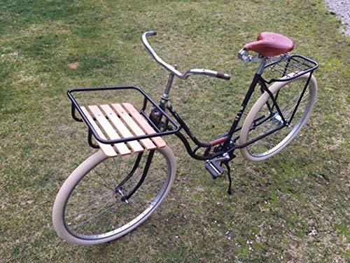LASTPAK 009630 Gepäckträger Vorne Fahrrad Hollandrad Träger Schwarz Holz
