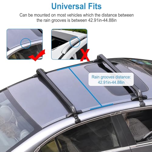 Moclever M1995-FBM2 Car Roof Rack Cross Bar With Anti-Theft Lock Adjustable Window Frame For Bike Kayak Cargo Luggage thumb #2