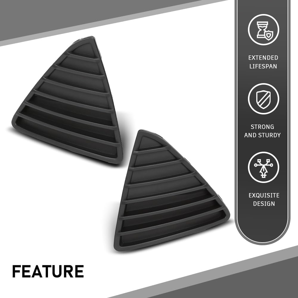 G-PLUS Pair Front Bumper Grille Fog Light Cover, Compatible with Ford Focus 2012 2013 2014, LH Driver & RH Passenger Side, CP9Z-17K946-A, CP9Z-17K946-B