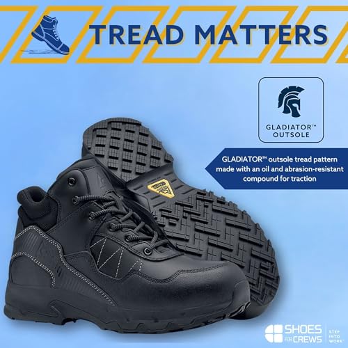 Unisex Crews Piston Mid Aluminum Toe Work Shoe - Black
| Black Crews Piston Mid Aluminum Toe Unisex Work Shoe
| Crews P