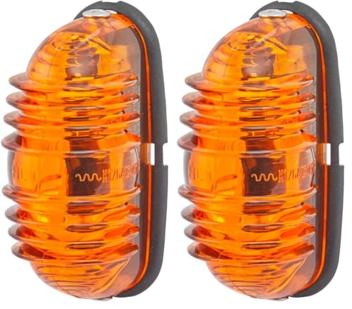 Piloto intermitente exterior Hella con tulipa color amarillo para posición delantera y trasera