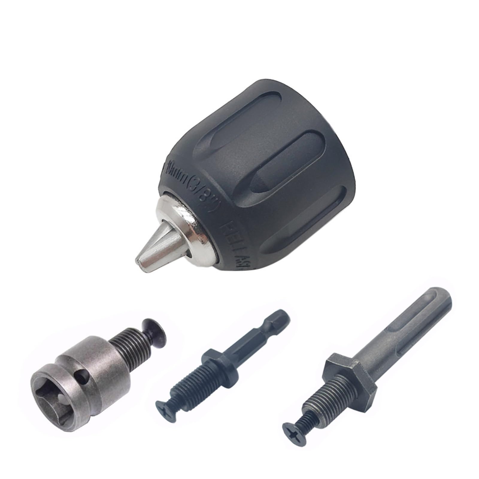0,8-10 mm Precyzyjny bezkluczowy uchwyt wiertarski Konwerter 3/8" - 24UNF Adapter do szybkiej wymiany gwintu SDS-Plus Chwyt 1/4" Hex (Color : 4pcs set)