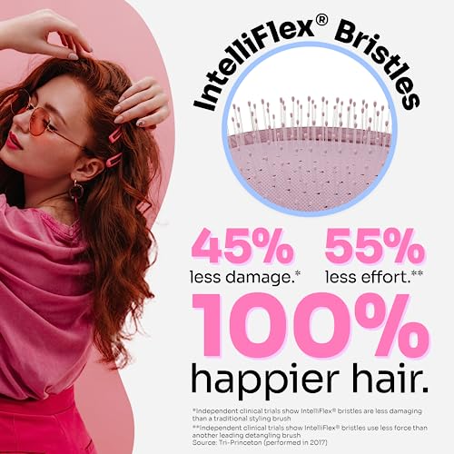 WetBrush Original Detangler Hair Brush with Ultra Soft Intelliflex Bristles to Gently Separate Knots With Ease, Does Not Rip Hair, For All Hair Types, Reclaimed Romance Collection, Purple - Image 2