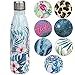 CAMBRIDGE CM07014 Tropical Hibiscus 500ml Bouteille Isotherme - Bouteilles d'eau en Acier Inoxydable, Maintien Chaud de 6hrs ou Froid Jusqu’à 24hrs, Gourde Réutilisable sans BPA, pour Sport, Voyage