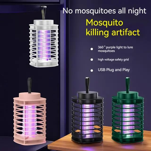 Image of Electronic LED Mosquito Killer Machine Trap Lamp I USB Powered | Bug Zapper Indoor & Outdoor, Electric Fly, Fly Trap Mosquito Killer lamp for Home (Standred)