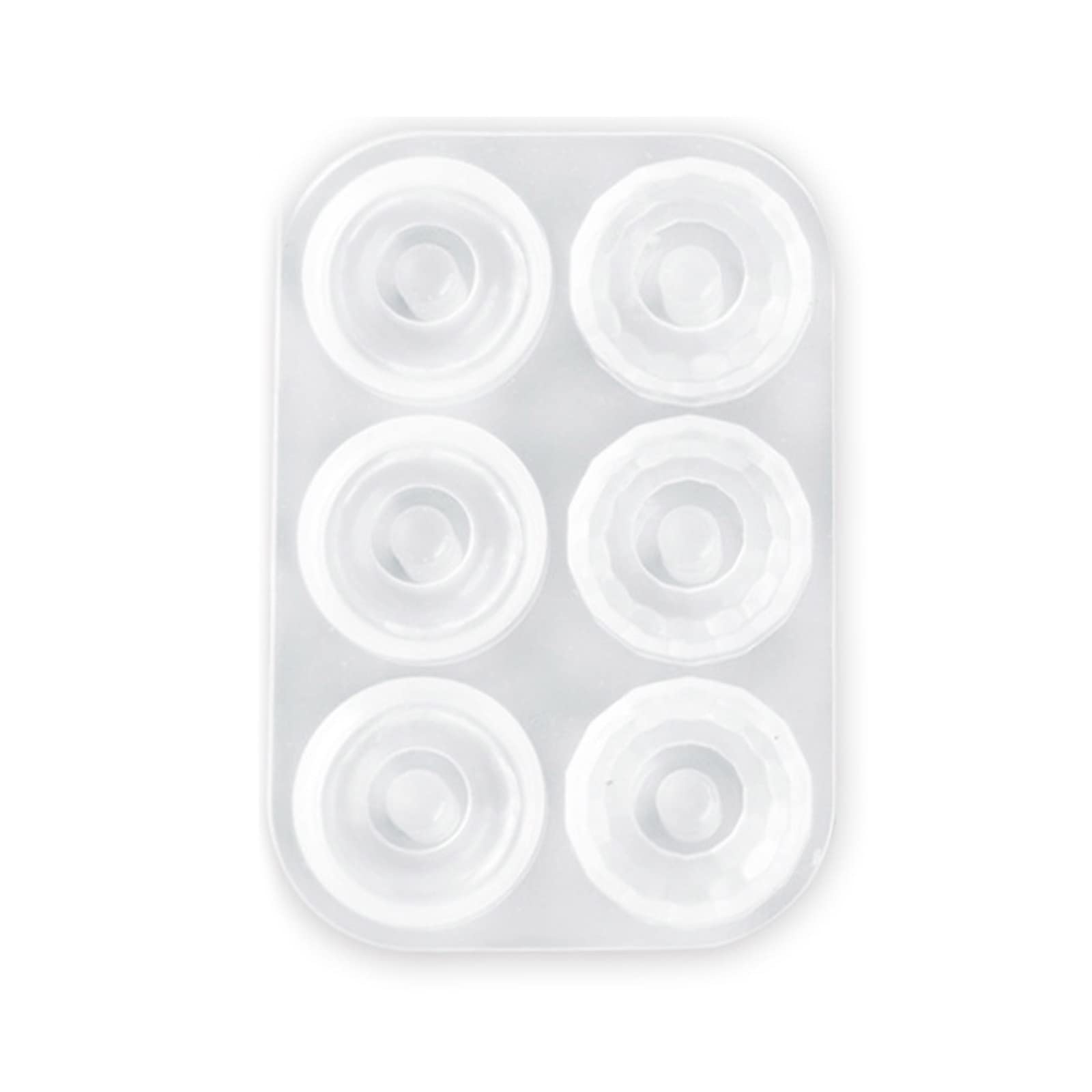 YUOIUX Silicone Big Hole Beads Pendant Mould 6-Cavity Epoxy Sphere Charm Moulds for Resin Casting Necklace Jewelry Making