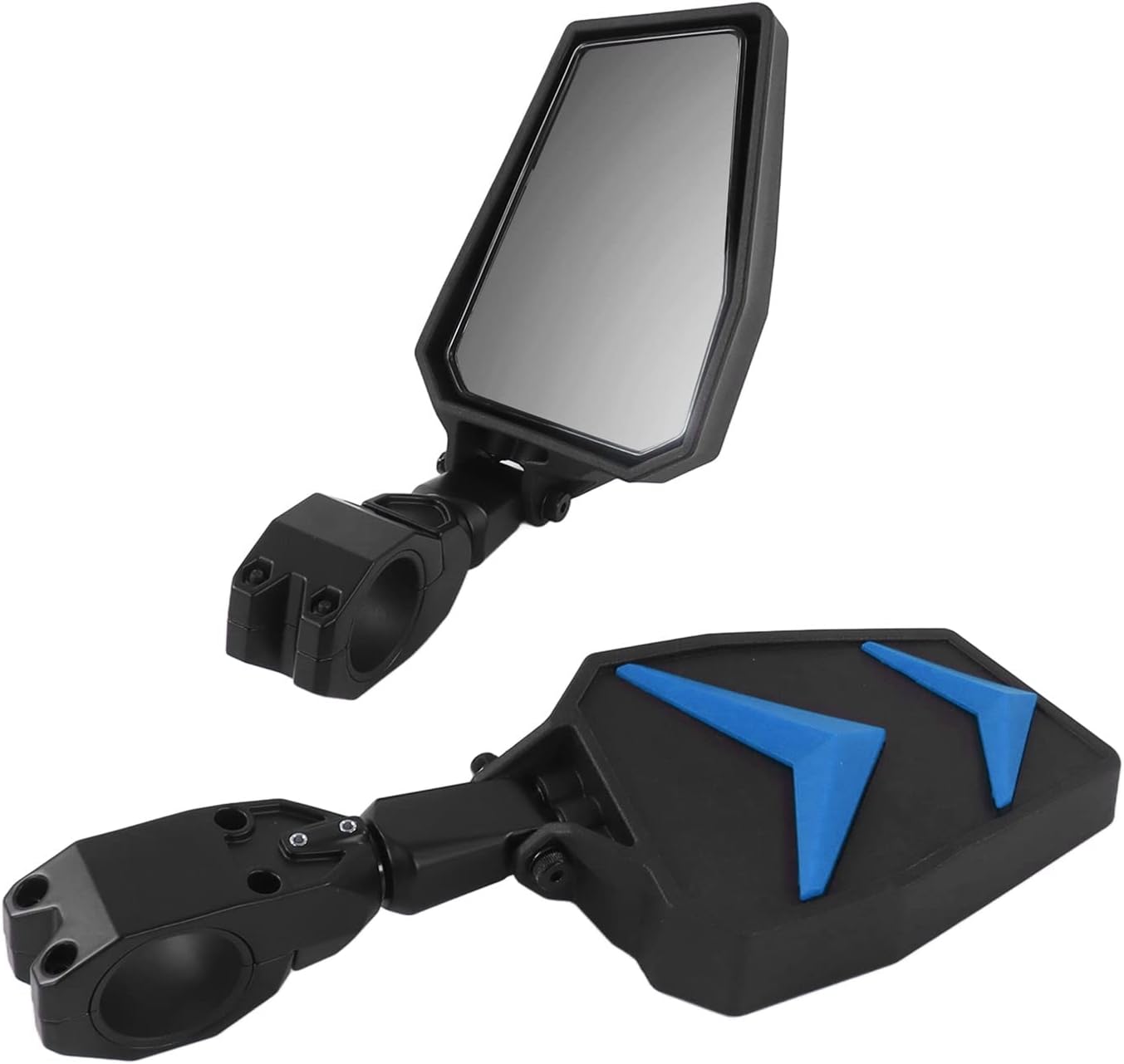 .75in UTV Rear View Side Mirror Aluminum Compatible with Round Roll Bar
