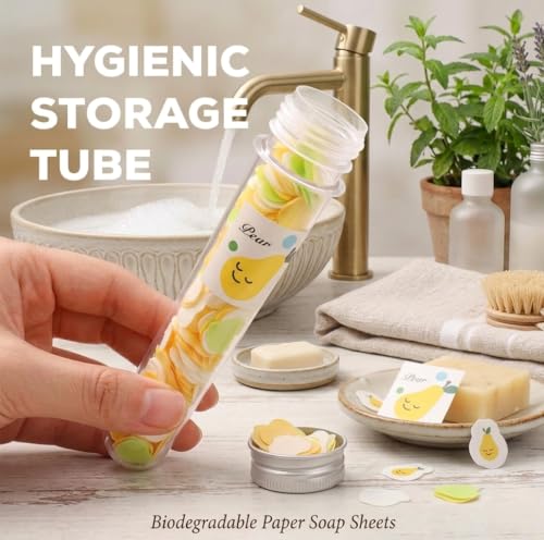 Image of Pack of 2 Paper Soap Strips: Portable Hand Wash for Travel