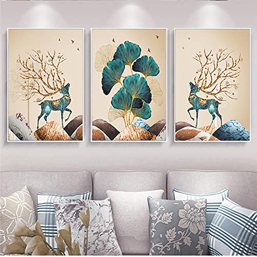 Affiches art abstrait ginkgo de salon pour créer une atmosphère zen et élégante chez soi