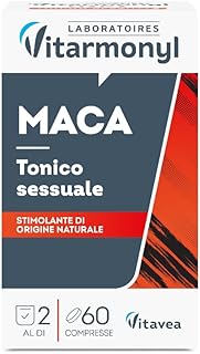 Maca - Tonico Sessuale - Stimolante di Origine Naturale - 60 Compresse - Uomini e Donne - Vitarmonyl
