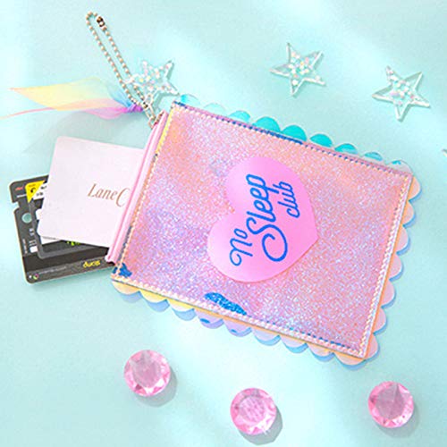 Preisvergleich Produktbild Süßer Geldbeutel für Mädchen, Lasermünzen, Mini-Aufbewahrungstasche für Kartenhalter und Kopfhörer, süßes Lolita-Spitzen-Geldbeutel