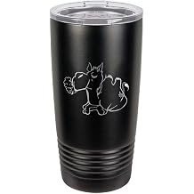 Pot Smoking Pals Funny Cute Camel Joint - 3D Laser Engraved Black Polar Camel 20 oz. Vacuum Insulated Tumbler Mug with Clear Lid