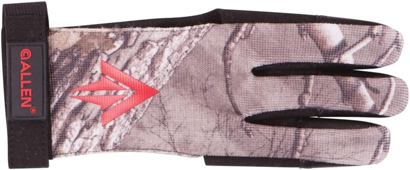 Allen Traditional 3 Finger Archery Glove, Realtree Xtra